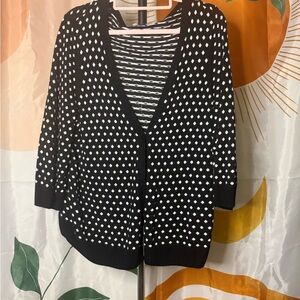 Sejour Black and White Women's Cardigan